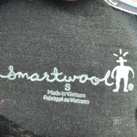 Smartwool Men's Merino Wool Black Base Layer Long Sleeve Shirt Small Breathable - Picture 4 of 6